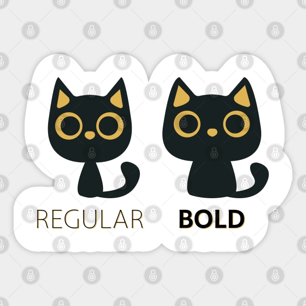 Regular Bold Cat Sticker by lakokakr